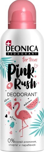 For teens дезодорант pink rush 125 мл/аэрозоль
