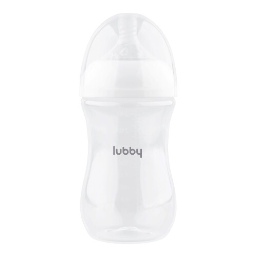 Lubby бутылочка силиконовая соска широкое горло 0+ 270 мл/34565
