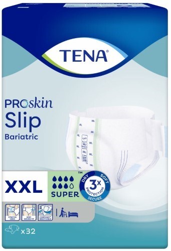 Купить Tena slip bariatric super подгузники для взрослых размер 2xl обхват талии/бедер до 178 см 32 шт. цена