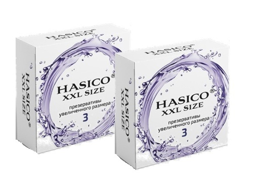 Набор из 2х средств HASICO: 1+ 1 ПРЕЗЕРВАТИВЫ HASICO XXL УВЕЛИЧЕННЫЕ N3