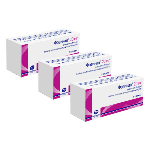 Набор из 3-х упаковок Фозинап 20 мг 28 шт по специальной цене