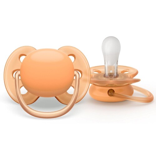 Avent соска-пустышка силиконовая ultra soft 0-6 мес 2 шт. scf091/03