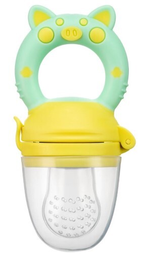 Roxy-kids ниблер для прикорма piggy fruit feeder 6+/мятный+желтый