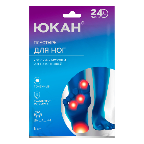 ЮКАН ПЛАСТЫРЬ ДЛЯ НОГ ШЕЛКОВЫЕ ПЯТОЧКИ