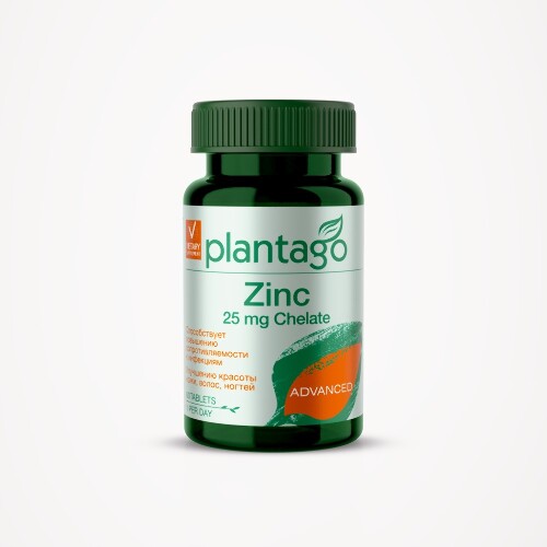 Купить Plantago цинк хелат (zn) 25 мг 60 шт. таблетки цена