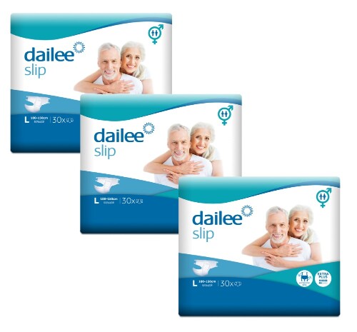 Набор из  3х упаковок подгузников DAILEE EXTRA PLUS L30