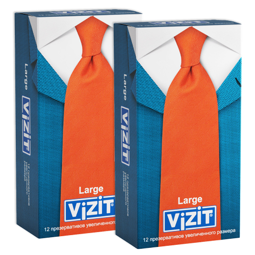 НАБОР ИЗ 2-Х УП. ПРЕЗЕРВАТИВ VIZIT LARGE УВЕЛИЧ РАЗМ N12