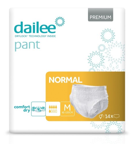 Купить Dailee подгузники-трусы для взрослых для людей со средней степенью недержания normal medium (средний) 14 шт. цена