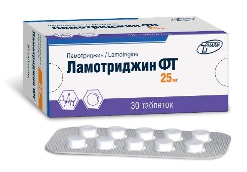 Ламотриджин фт 25 мг 30 шт. таблетки