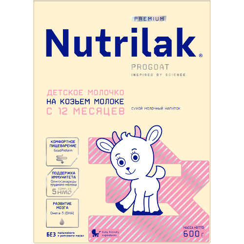 Купить Nutrilak premium 3 детское молочко напиток сухой молочный на основе козьего молока 600 гр цена