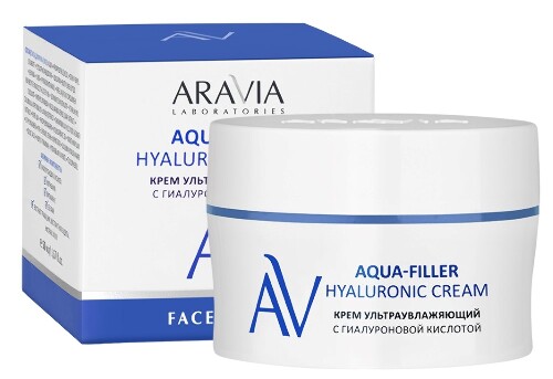 Aravia laboratories крем для лица ультраувлажняющий с гиалуроновой кислотой aqua-filler hyaluronic cream 50 мл