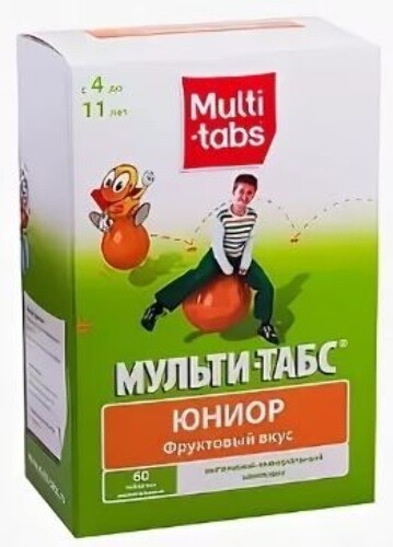 Купить МУЛЬТИ-ТАБС ЮНИОР N60 ЖЕВ ТАБЛ  /ФРУКТОВ/ цена