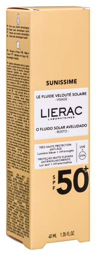 Lierac sunissime эмульсия для лица бархатистая солнцезащитная spf50+ 40 мл