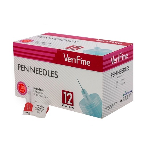 Иглы verifine (верифайн) стерильные для инсулиновых шприц-ручек 0,33(29g)х12 мм 100 шт.