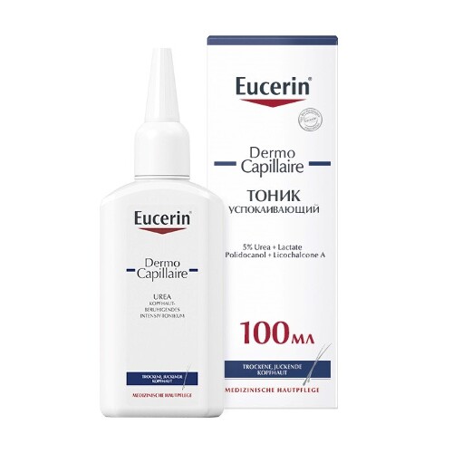 Купить Eucerin dermo capillaire успокаивающий тоник для кожи головы 100 мл цена