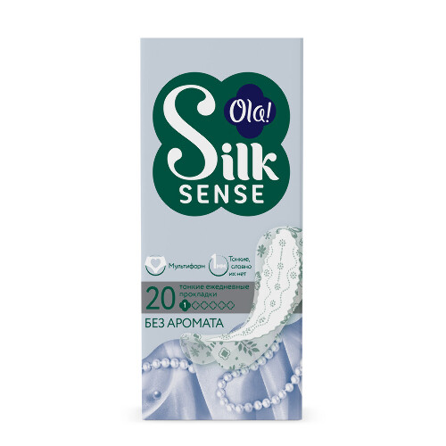 Ola silk sense light прокладки ежедневные тонкие стринг-мультиформ 20 шт.