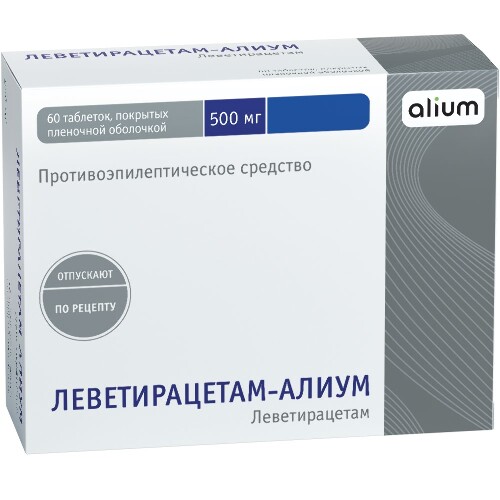 Купить Леветирацетам-алиум 500 мг 60 шт. таблетки, покрытые пленочной оболочкой цена