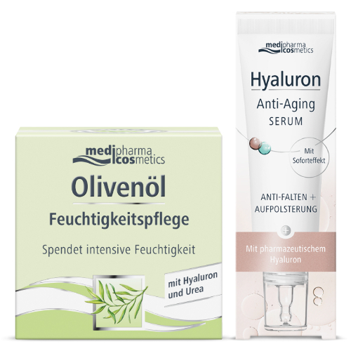 Набор MEDIPHARMA COSMETICS OLIVENOL КРЕМ ДЛЯ ЛИЦА ИНТЕНСИВ 50МЛ + HYALURON СЫВОРОТКА ДЛЯ ЛИЦА УПРУГОСТЬ 30МЛ