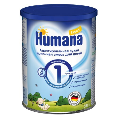Купить Humana expert 1 смесь сухая молочная для детей 0-6 мес 350 гр цена