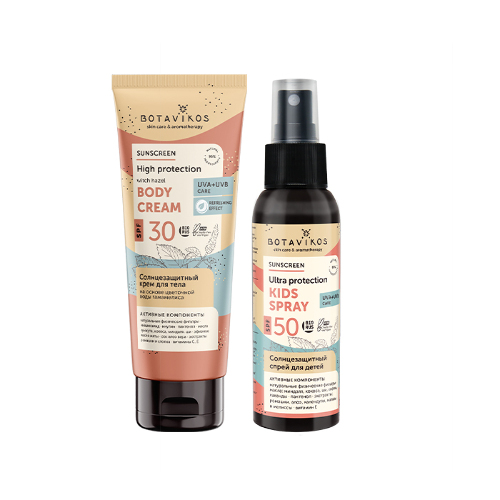 Набор солнцезащитный Botavikos - Крем SPF 50, Спрей SPF 50 