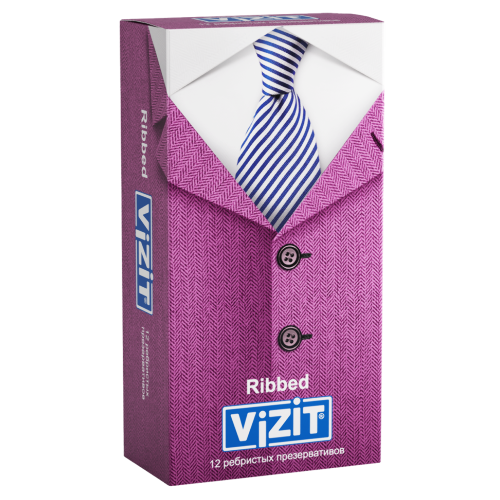 VIZIT ПРЕЗЕРВАТИВ RIBBED РЕБРИСТЫЕ