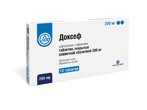 Купить Доксеф 200 мг 10 шт. таблетки, покрытые пленочной оболочкой цена