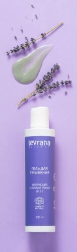 Levrana гель для умывания матирующий с голубой глиной 200 мл