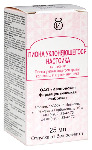 ПИОНА УКЛОНЯЮЩЕГОСЯ НАСТОЙКА