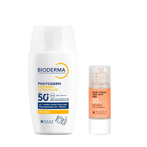 Набор Bioderma Photoderm Xdefense Флюид Солнцезащитный Для Всех Типов Кожи Spf50+ 40мл + Etat Pur Сыворотка С Лимонной Кислотой 