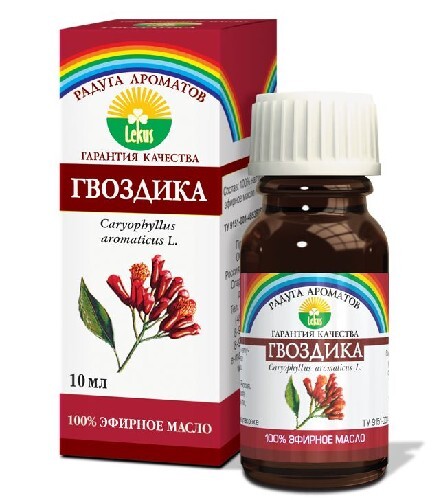 Лекус масло эфирное гвоздика 10 мл в индивидуальной упаковке