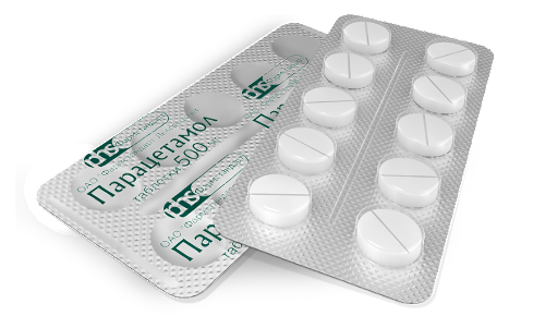 Парацетамол 500 мг 10 шт. таблетки