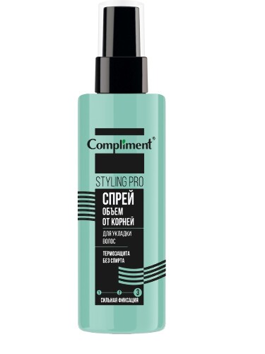 Compliment styling pro спрей для укладки волос объем от корней сильная фиксация 150 мл