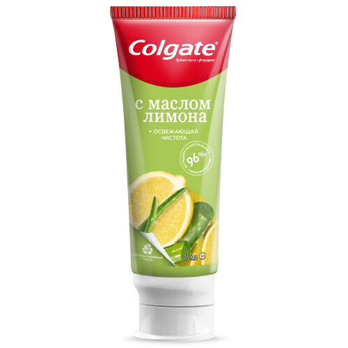 Colgate зубная паста освежающая чистота с маслом лимона 75 мл