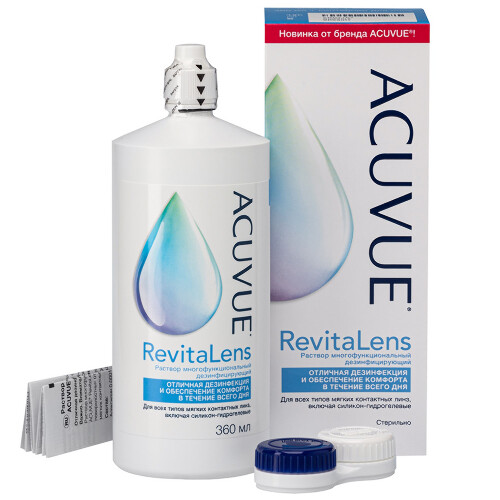 ACUVUE REVITALENS РАСТВОР МНОГОФУНКЦИОНАЛЬНЫЙ ДЕЗИНФИЦИРУЮЩИЙ С КОНТЕЙНЕРОМ ДЛЯ ЛИНЗ