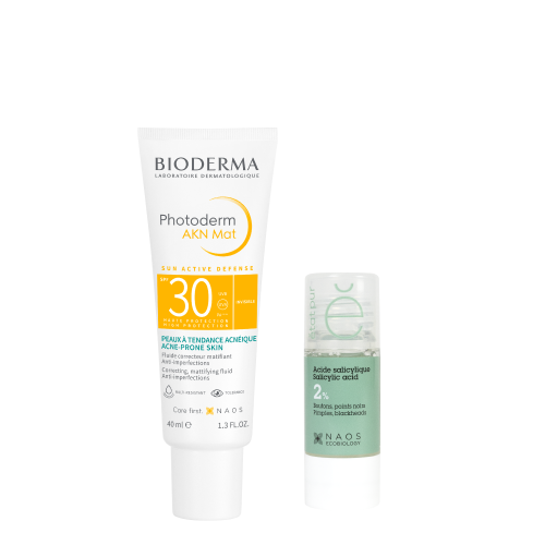 Набор Bioderma Photoderm Солнцезащитная матирующая Эмульсия AKN SPF 30 40мл + Etat Pur Сыворотка с салициловой кислотой 2% 15мл