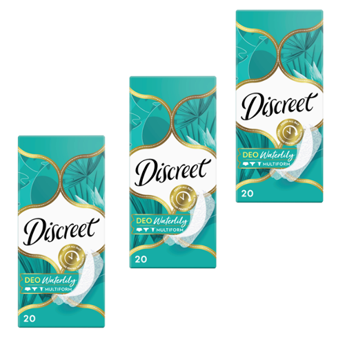 Набор Discreet deo multiform водяная лилия ежедневные гигиенические прокладки 20 шт. 3 упаковки со скидкой 7%