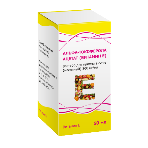 Альфа-токоферола ацетат витамин е 300 мг/мл раствор для приема внутрь 50 мл