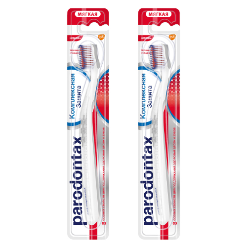 Набор ПАРОДОНТАКС ЗУБНАЯ ЩЕТКА COMPLETE PROTECTION закажи со скидкой 60% на вторую упаковку