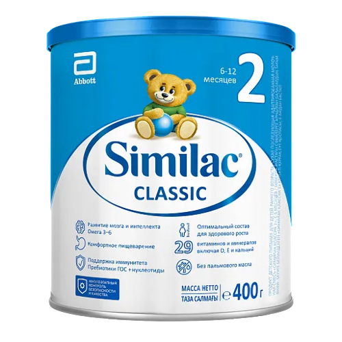 Купить Similac классик 2 смесь сухая молочная для детей от 6 до 12 мес 400 гр цена