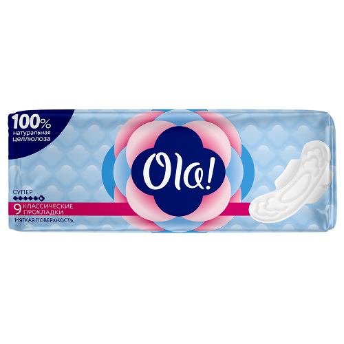 Ola прокладки wings super впитывающее 9 шт.