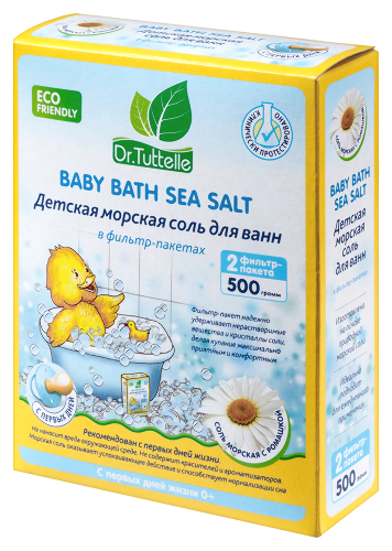 Dr tuttelle соль для ванн морская детская с ромашкой 500 гр