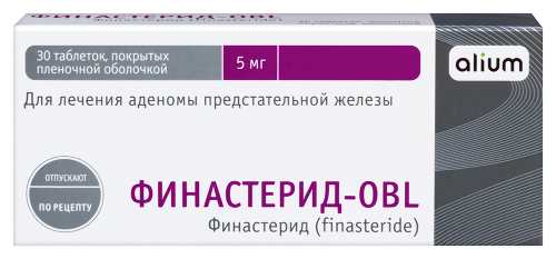 Купить Финастерид-obl 5 мг 30 шт. таблетки, покрытые пленочной оболочкой в Абакане Финастерид-obl 5 мг 30 шт. таблетки, покрытые пленочной оболочкой