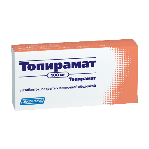 Купить Топирамат 100 мг 30 шт. таблетки, покрытые пленочной оболочкой цена