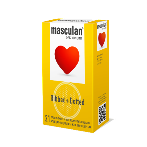 Презервативы masculan ribbed+dotted 21 шт.