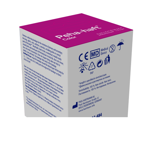 Бинт peha-haft color 6 смх4 м/белый когезивный эластичный фиксирующий