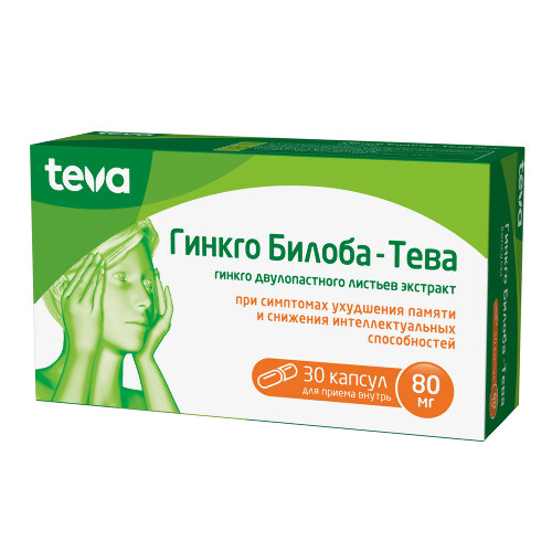 Гинкго билоба-тева 80 мг 30 шт. капсулы