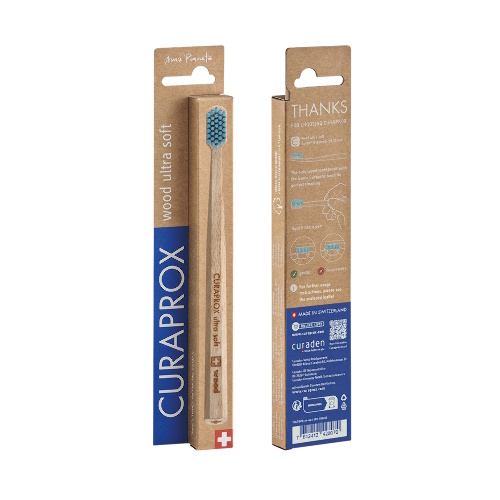 Купить Curaprox ultrasoft зубная щетка с деревянной ручкой цена