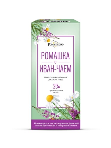 Купить Ромашково ромашка с иван-чаем 1,2 гр 20 шт. фильтр-пакеты цена
