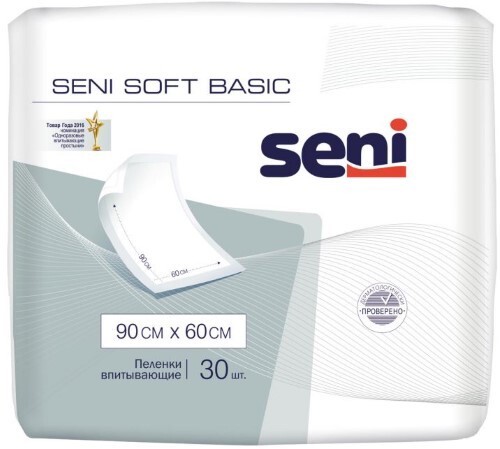 Купить Seni soft basic пеленки гигиенические 90x60 cм 30 шт. цена