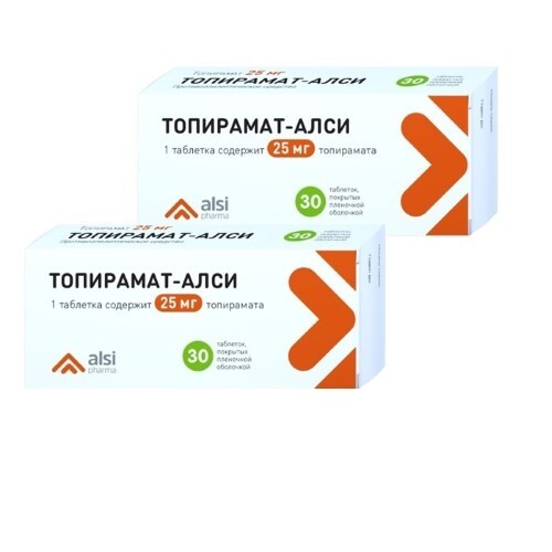 Купить Топирамат-алси 25 мг 30 шт. таблетки, покрытые пленочной оболочкой цена